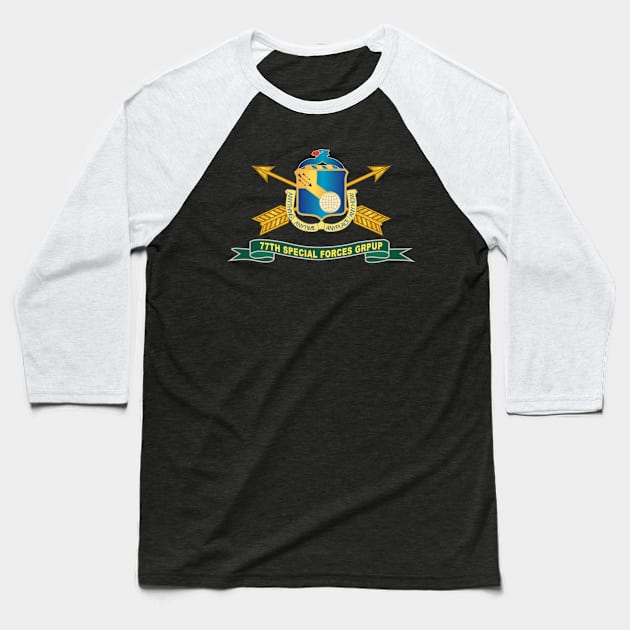 77th Special Forces Group - DUI - Br - Ribbon X 300 Baseball T-Shirt by twix123844